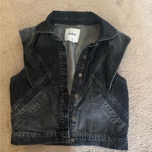 ba&sh black Jean vest